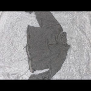 Gray crop top sweater
